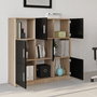 Hanah Home Armario Multiusos Vo7-Ob Roble y Negro